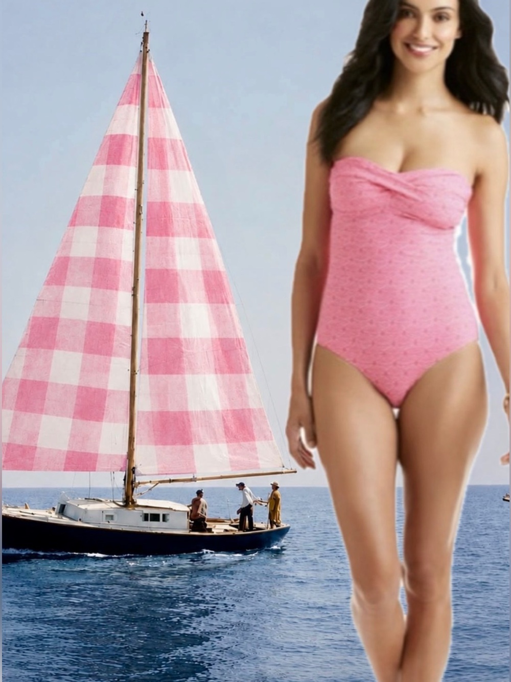 RARE Vineyard Vines Whale Tail Signature One piece Pink Swimsuit Sz XL NEW